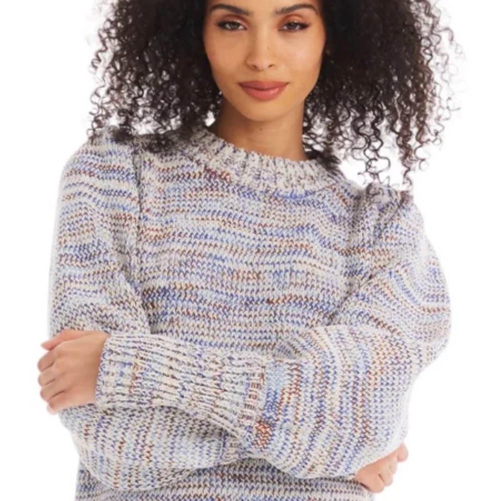 ALLISON NEW YORK HEATHERED CHUNKY SWEATER